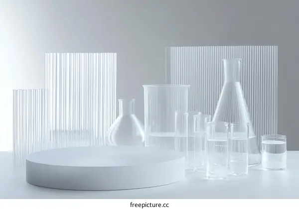 Abstract Glassware Still Life Composition