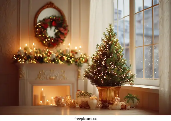 Cozy Christmas Decor by the Window
