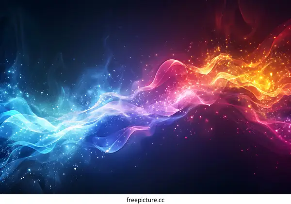 Abstract Colorful Waves Background