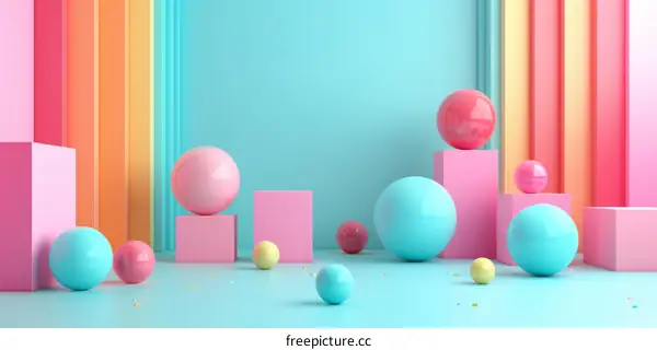 Colorful 3d Balls and Boxes