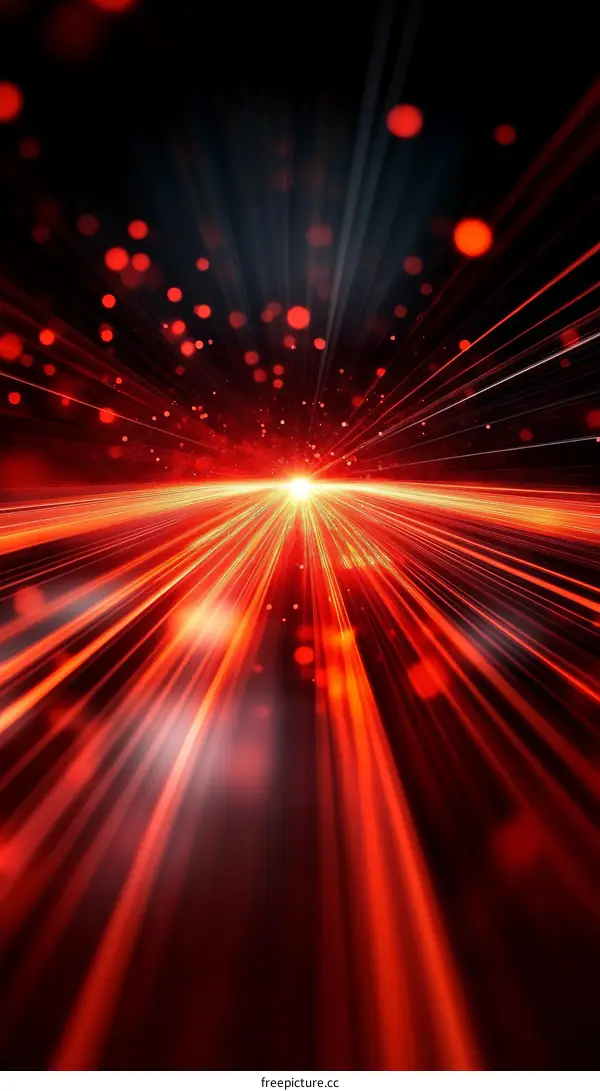 Abstract Red Light Speed Lines Background