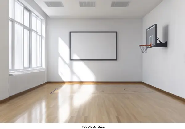 Empty Basketball Court Interior Design