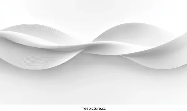 Abstract White Wave Design Illustration
