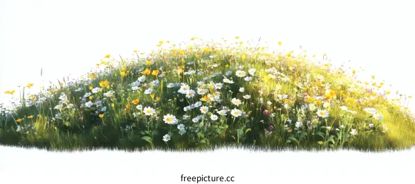 Beautiful Spring Meadow with Wildflowers