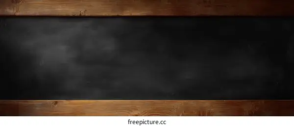Blank Wooden Framed Blackboard Background