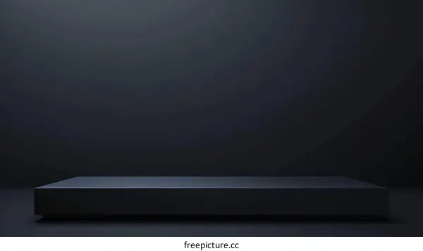 Empty Dark Gray Product Display Stage