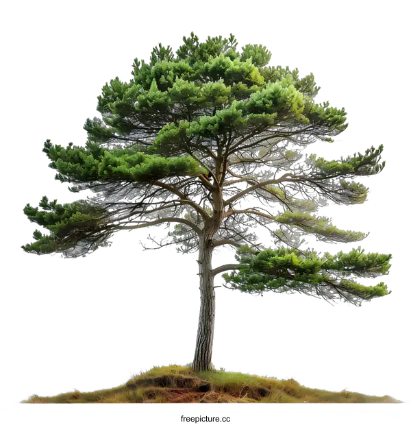 [Transparent Background PNG]Isolated Pine Tree On White Background