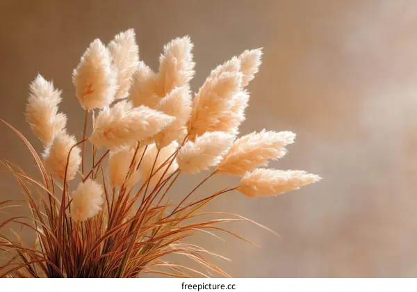 Delicate Pampas Grass Arrangement in Soft Beige Tones