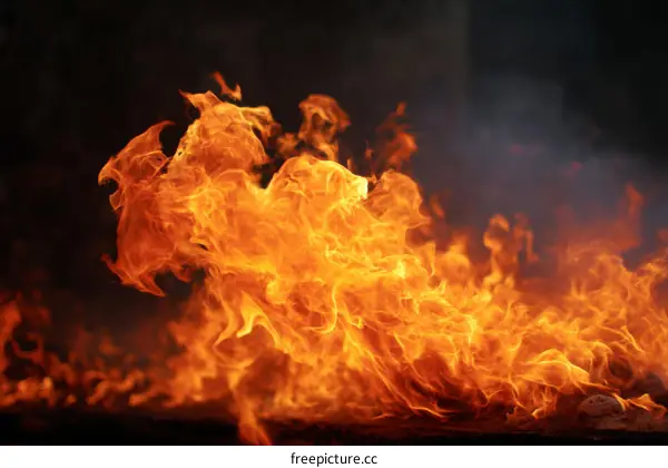Fiery Flames Close Up