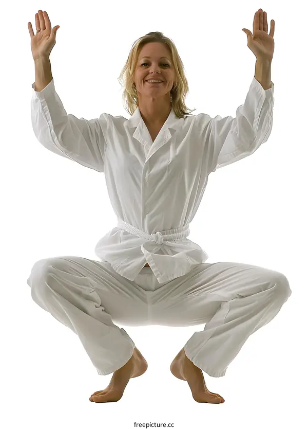 woman in white clothes doing yoga