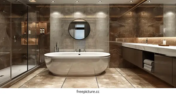 Modern Luxury Bathroom Design Illustration