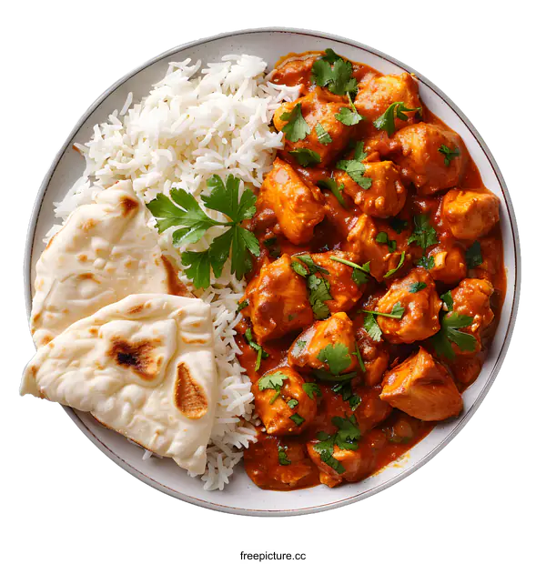 [Transparent Background PNG]Butter chicken