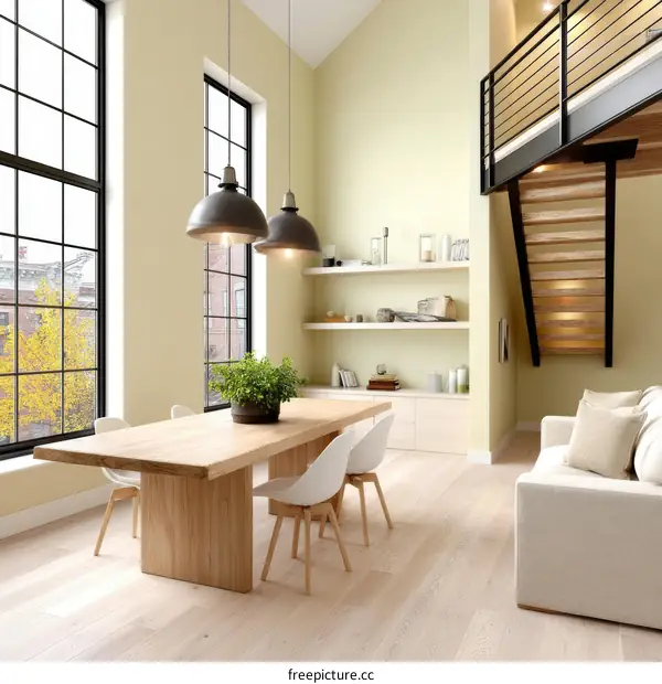 Modern Dining Room Interior Design Illustration