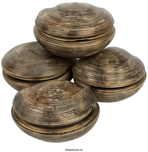 [Transparent Background PNG]Four Clam Shells