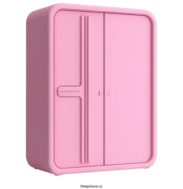 [Transparent Background PNG]Pink Modern Wardrobe Design Illustration
