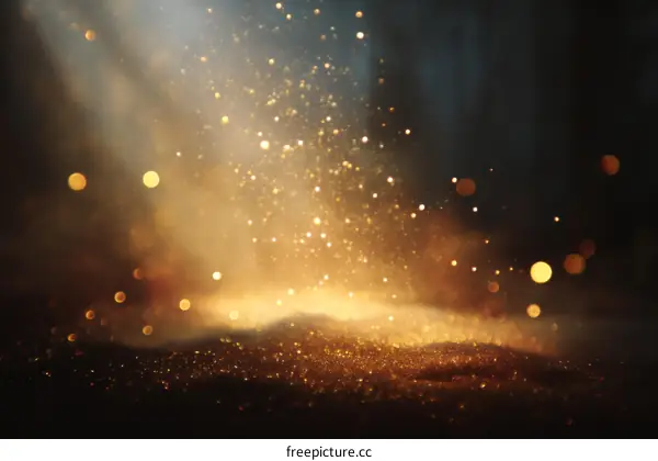 Abstract Golden Sparkles Background Design