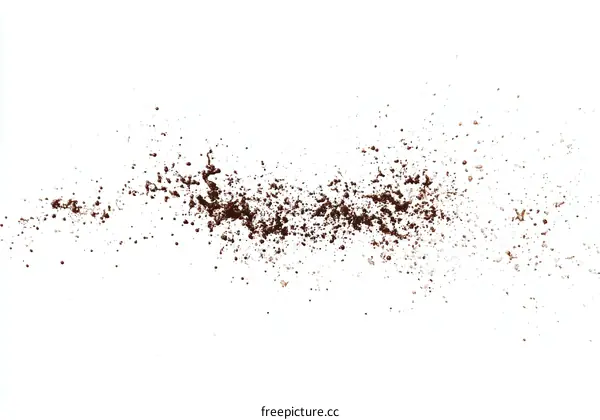 Brown Dirt Splashes on White Background
