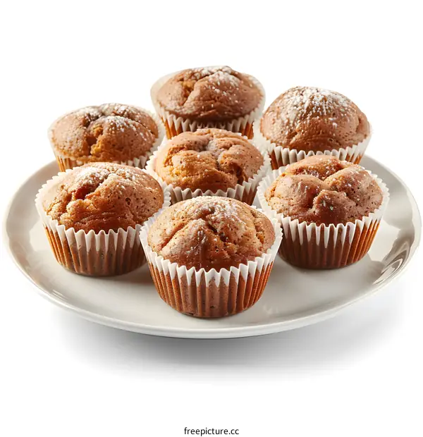 Delicious Homemade Muffins on a Plate