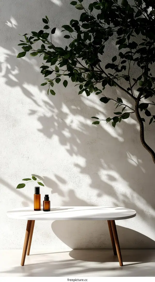 Modern Minimalist Coffee Table with Natural Light