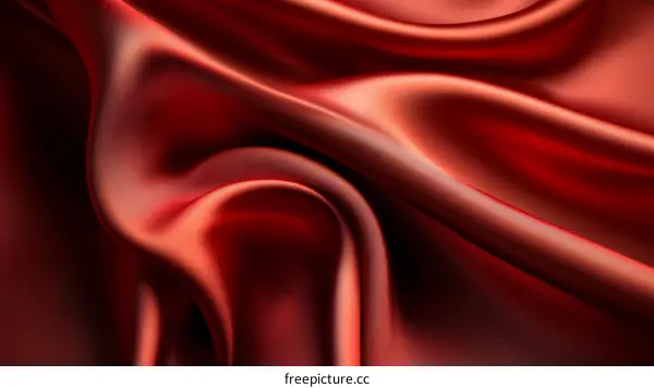Luxurious Red Satin Fabric Texture