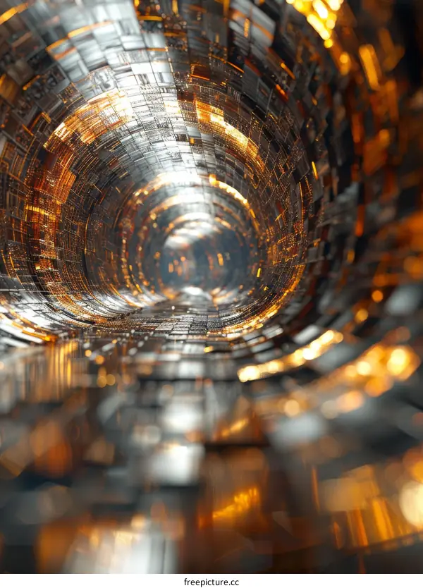 Abstract Futuristic Tunnel