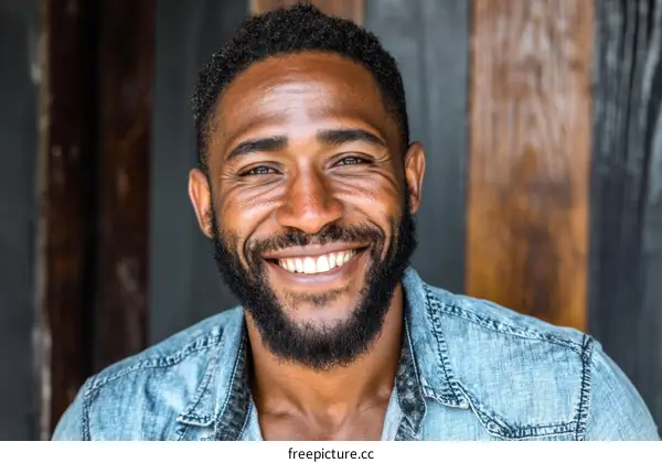 Portrait of a Smiling Black Man
