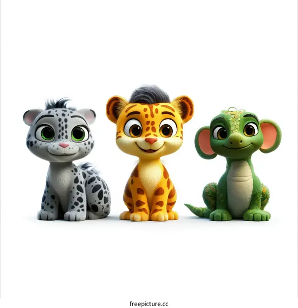 Adorable Cartoon Animals Illustration