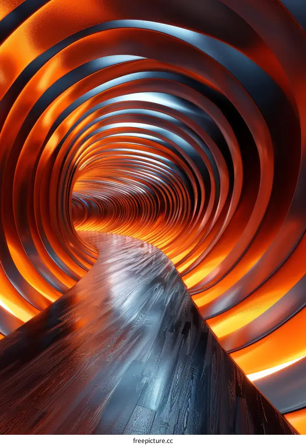 Abstract Futuristic Tunnel Architecture Design