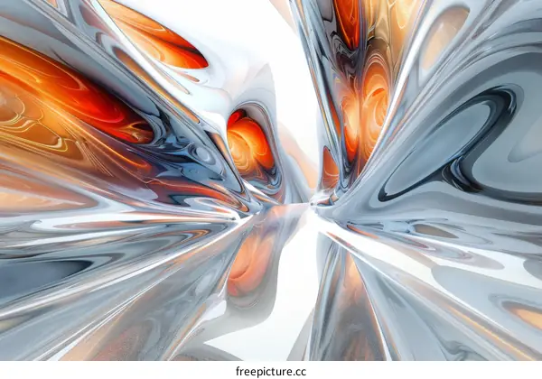 Vividly Colored Futuristic Organic Structure 3D Render