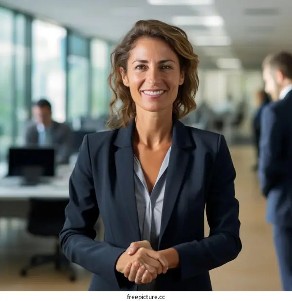 Confident businesswoman standing in the office