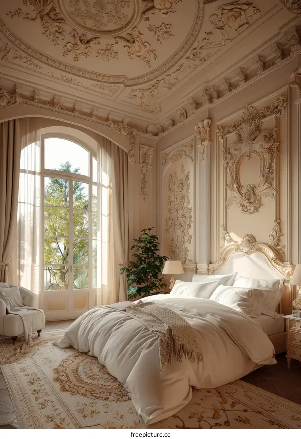 Elegant French Bedroom Interior Design