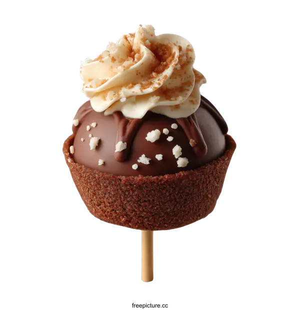 [Transparent Background PNG]Delicious Chocolate and Vanilla Cream Cake Pops