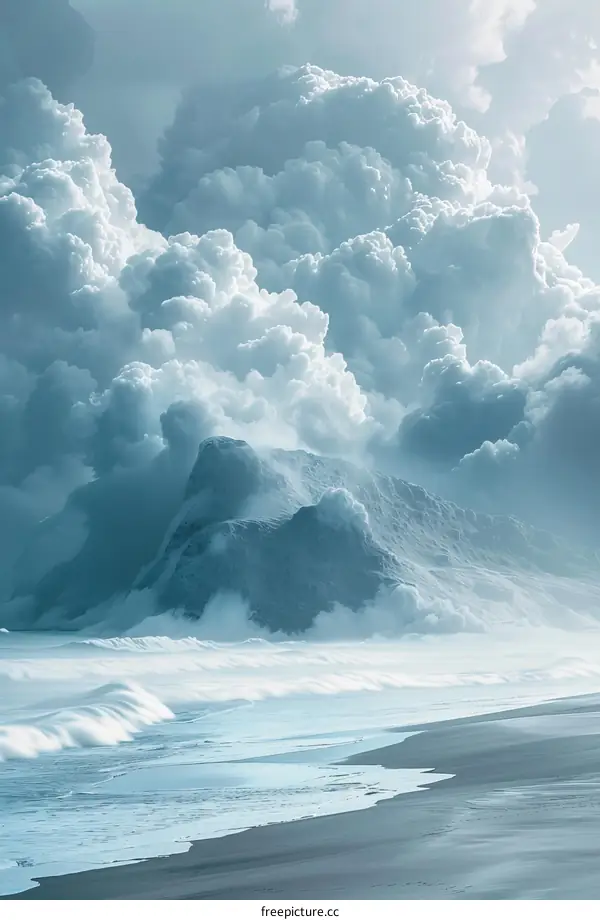 Majestic Cloudscape Over a Dramatic Coastal Scene