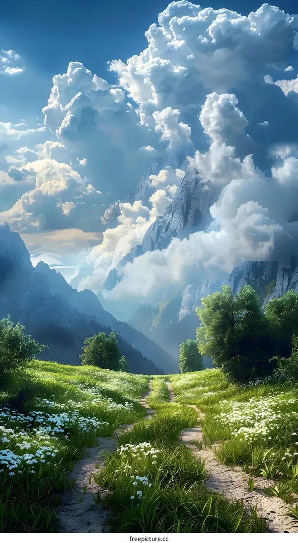 Fantasy valley sunrise