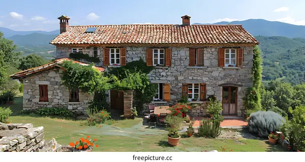 Stone house in the mountains