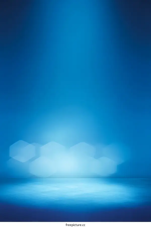 Empty Blue Studio Background with Soft Focus
