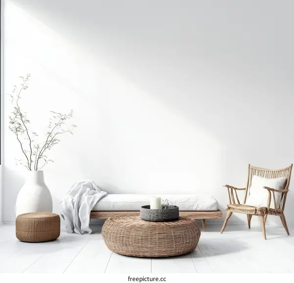 Modern Minimalist Living Room Scene