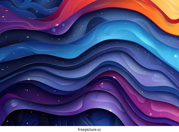 Wavy vibrant abstract background