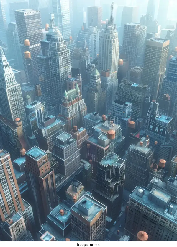 A bird's eye view of New York City's impressive skyline