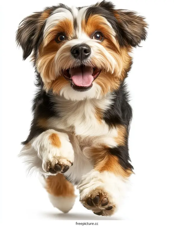 Happy Dog in Mid-Air