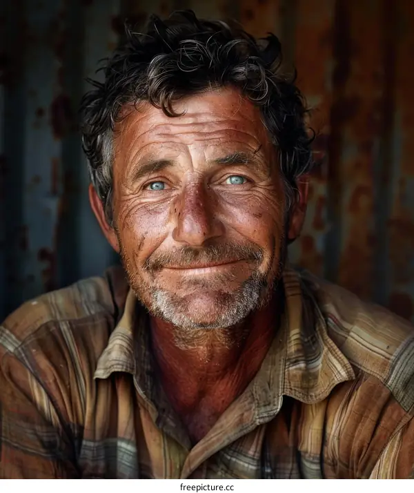 Portrait of a Smiling Elderly Man