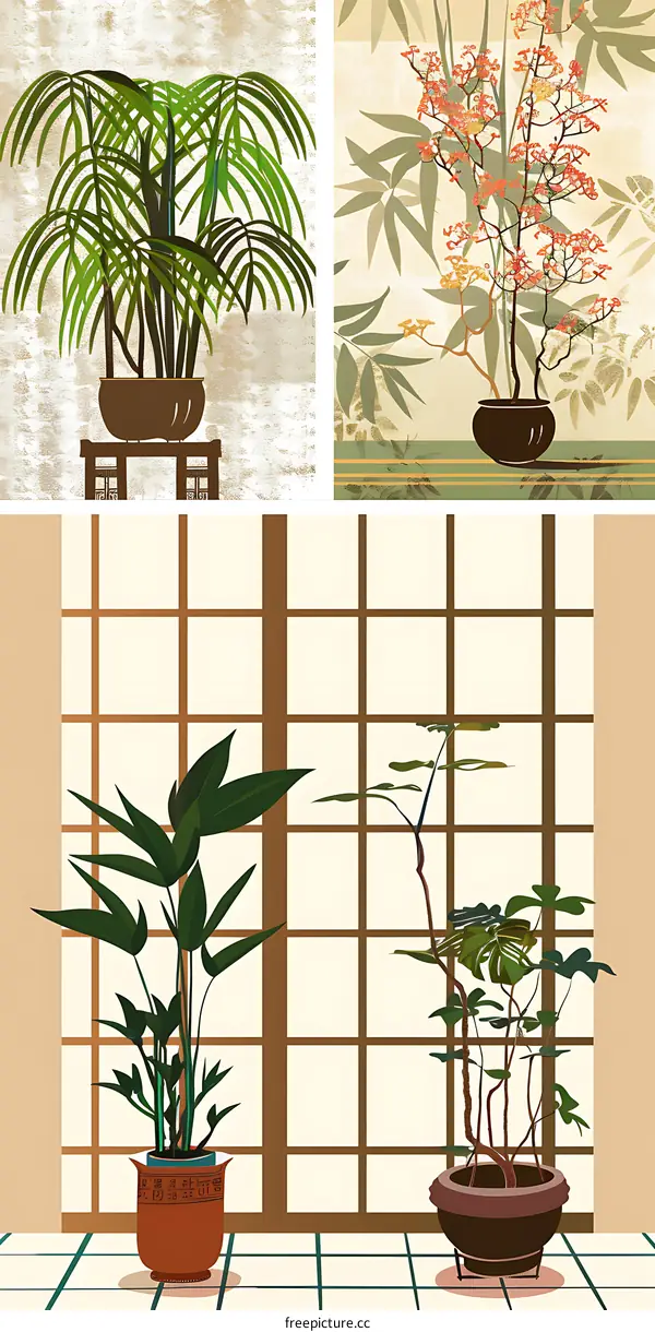 Japanese Style Home Decor With Plants