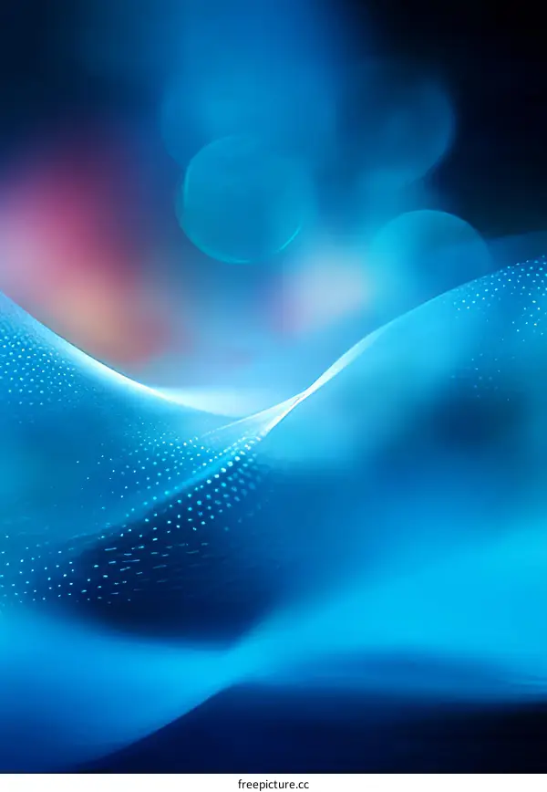 Abstract Blue Digital Wave Background Design
