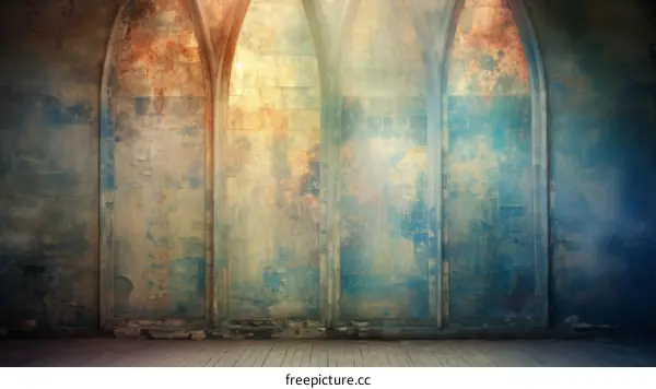 Mystical Glowing Light Through Ancient Church Windows