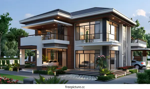 A modern style villa