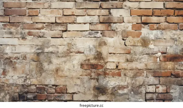 Old weathered grunge brick wall background texture