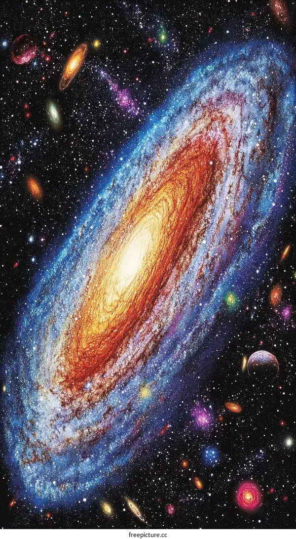 Colorful Galaxy in the Universe