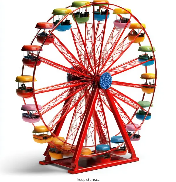 Colorful Ferris Wheel Illustration