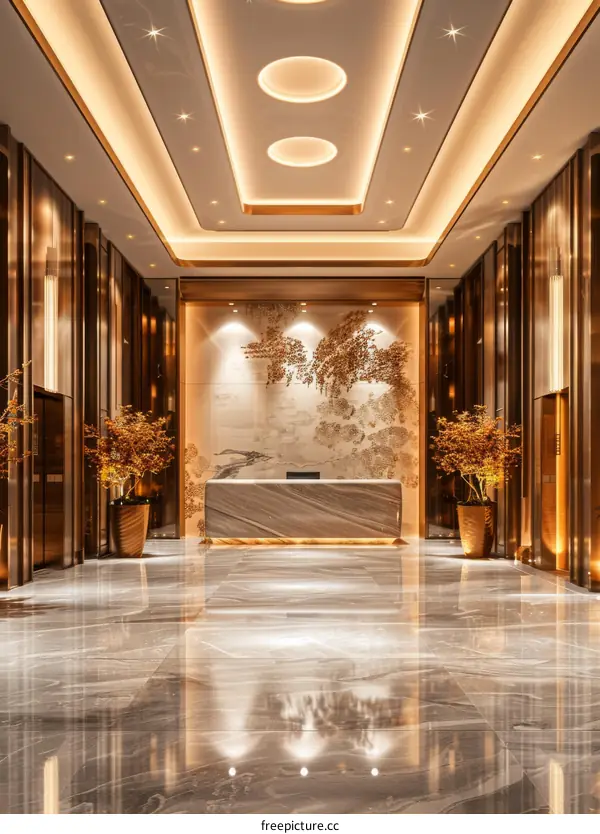 Luxurious Hotel Lobby Interior