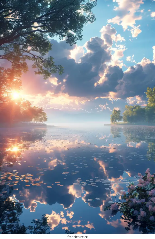 Tranquil Lake Sunset